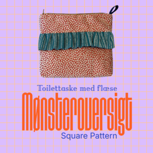 Toilettaske med flæse - Tegn selv mønster - PDF